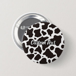 Cow Pattern Button