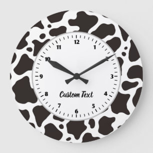 Cow Pattern Large Clock Große Wanduhr