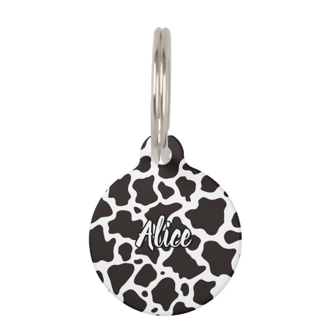 Cow Pattern Pet ID Tag Haustiermarke (Vorderseite)
