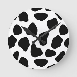 Cow pattern runde wanduhr