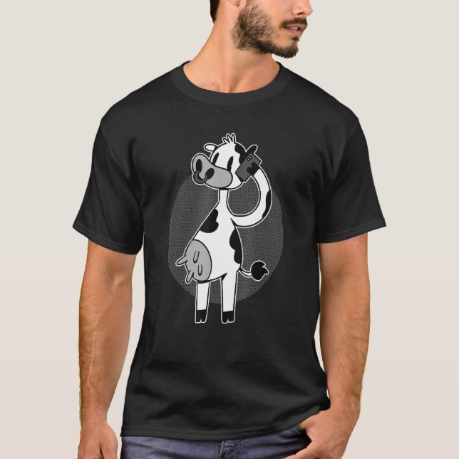 Cow Phone Call Smartphone T-Shirt (Vorderseite)