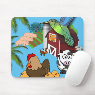 Cow Pigs Agritourisme Poulets Souris Pad! Tapis de