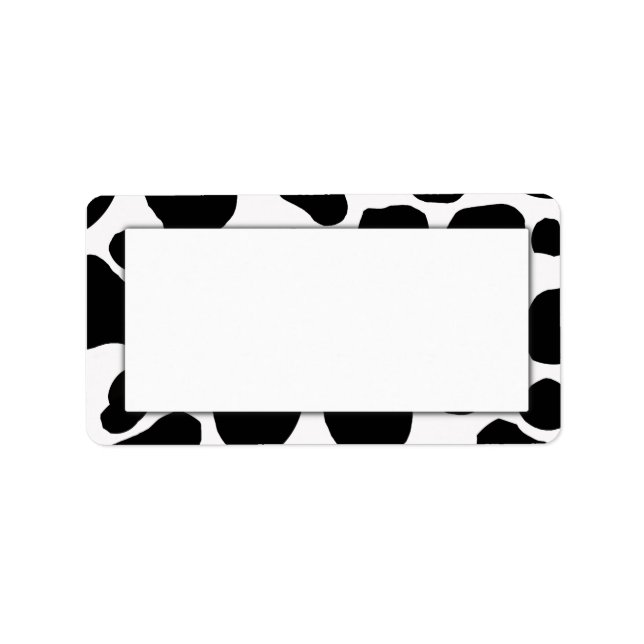 Cow Print Address Labels Adressaufkleber (Vorne)