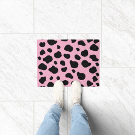 Cow Print, Cow Pattern, Cow Spots, Pink Cow Fußmatte