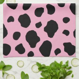 Cow Print, Cow Pattern, Cow Spots, Pink Cow Geschirrtuch