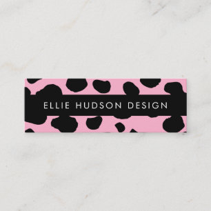 Cow Print, Cow Pattern, Cow Spots, Pink Cow Mini Visitenkarte