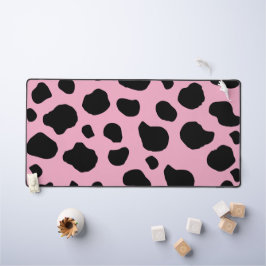 Cow Print, Cow Pattern, Cow Spots, Pink Cow Schreibtischunterlage