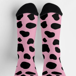 Cow Print, Cow Pattern, Cow Spots, Pink Cow Socken