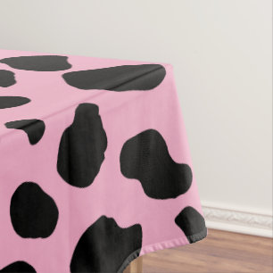 Cow Print, Cow Pattern, Cow Spots, Pink Cow Tischdecke