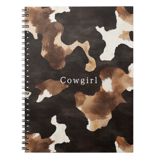 Cow Print Cowboy Cowgirl Western Notizblock (Vorderseite)