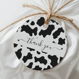 Cow Print Cowgirl Country Party Danke Geschenk Geschenkanhänger