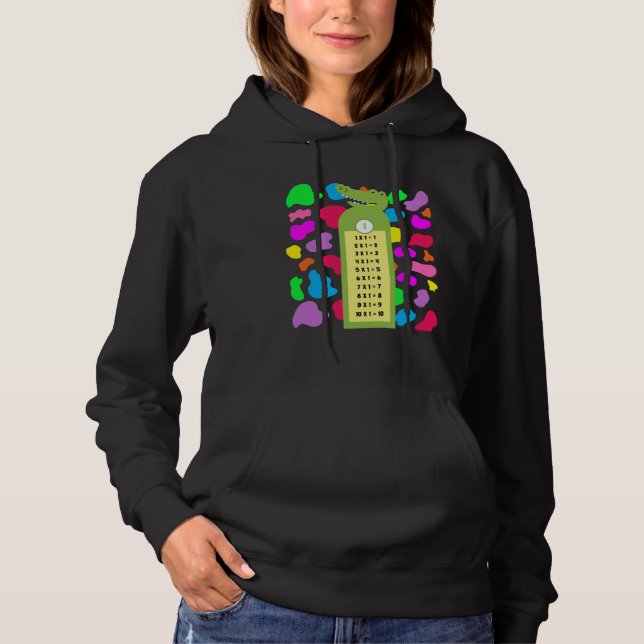 Cow Print Maths 90s Fancy Dress Idea & Multiplicat Hoodie (Vorderseite)