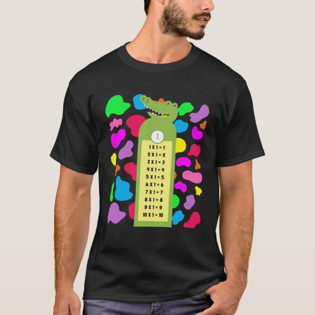 Cow Print Maths 90s Fancy Dress Idea & Multiplicat T-Shirt (Vorderseite)