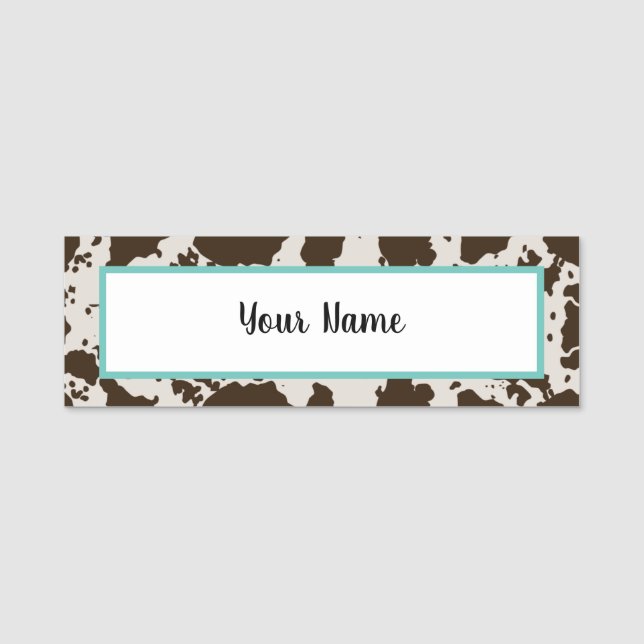 Cow     PrintName Tag Namensschild (Vorderseite)