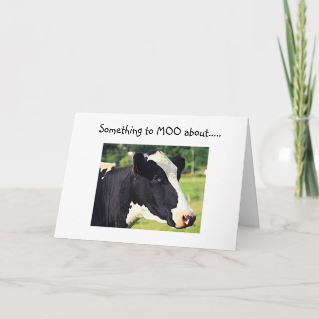 COW SAGT "ETWAS ZU MOO" U R "40" KARTE (Vorderseite)