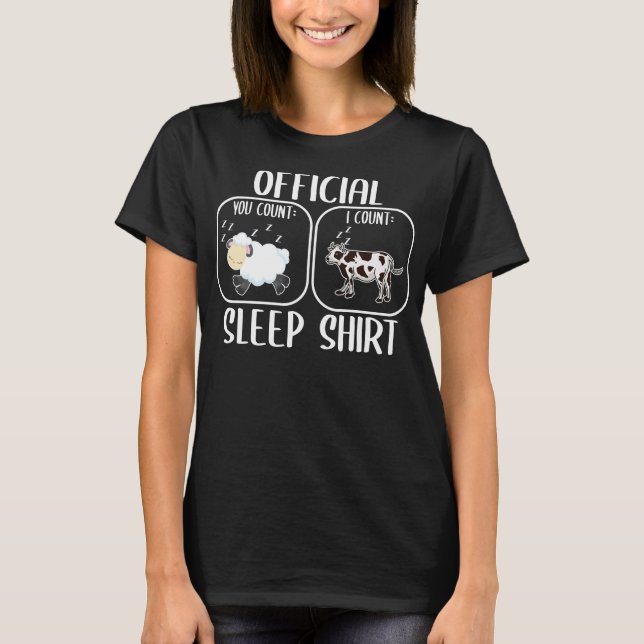 Cow sleep shirt counting sheep (Vorderseite)