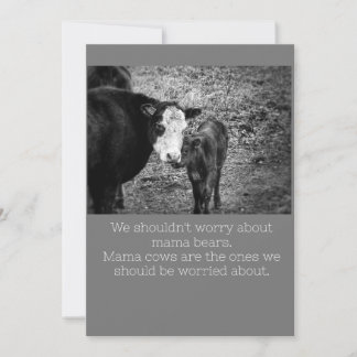 Cow Spaß Card Feiertagskarte