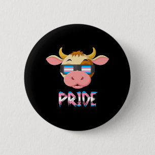 Cow Transgender Flag LGBT Button