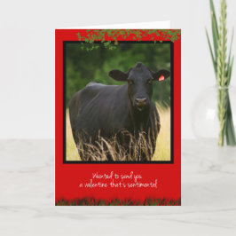 Cow Valentine Feiertagskarte