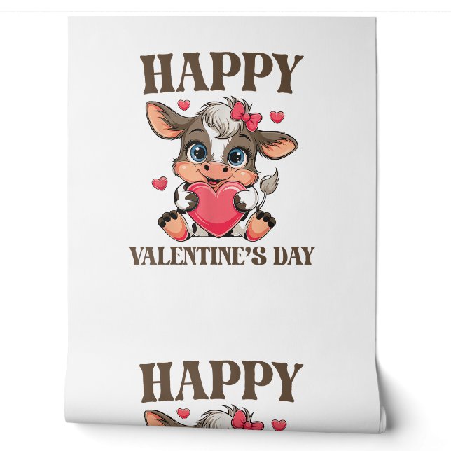 Cow Valentine's Day Heart Geschenke tee lustige Ku Tapete (Abrollen)