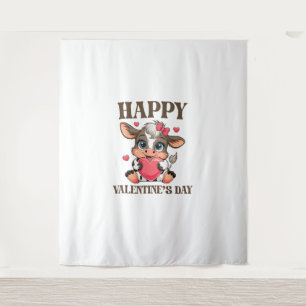 Cow Valentine's Day Heart Geschenke tee lustige Ku Wandteppich