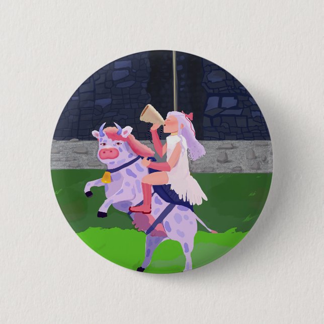 Cow warrior button (Vorderseite)