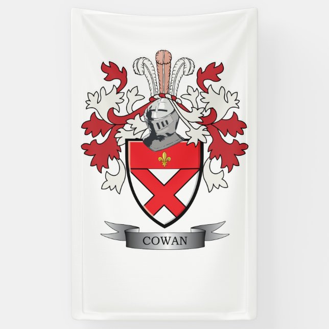 Cowan Familienwappen-Wappen Banner (Vertikal)