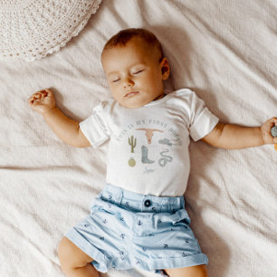 Cowboy 1. Geburtstagsfeier Erstes Rodeo Kleinkind T-shirt