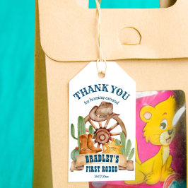 Cowboy 1. Rodeo Pferde Farm Party Vielen Dank Geschenkanhänger