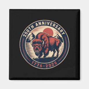 Cowboy 250 TH 4. Juli-Flagge 1776 2026 250. Jahres Magnet
