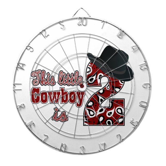 Cowboy 2. Geburtstag Dartscheibe (vorne)