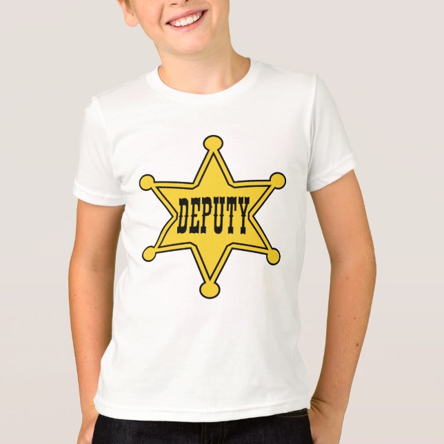 Cowboy-Abgeordneter Badge Tee (Vorderseite)