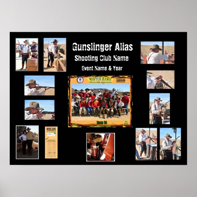 Cowboy Action Shooting Event Custom Poster (Vorne)