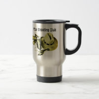 Cowboy-Aktions-Schießen-Gang-Reise-Kaffee-Tasse