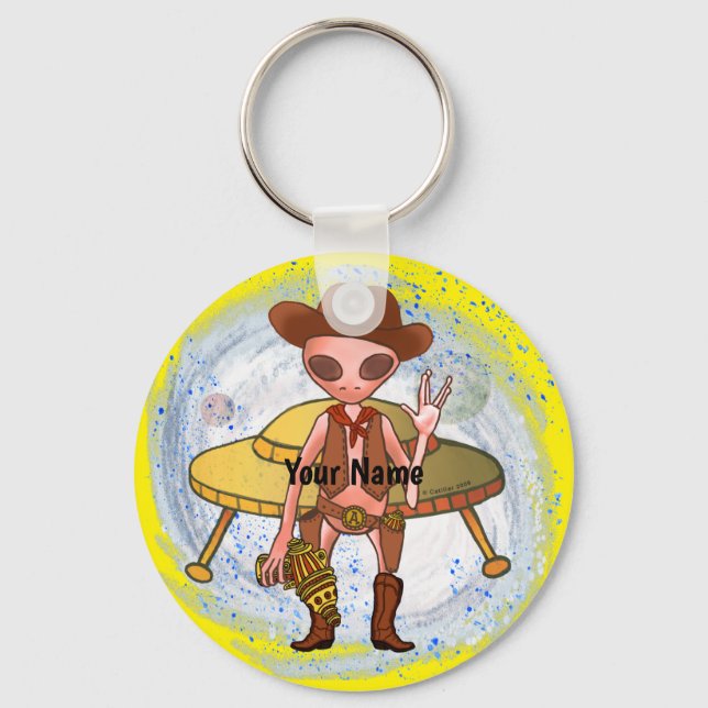 Cowboy Alien Schlüsselanhänger (Vorderseite)