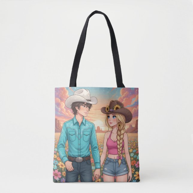 cowboy and cowgirl anime style tasche (Vorderseite)