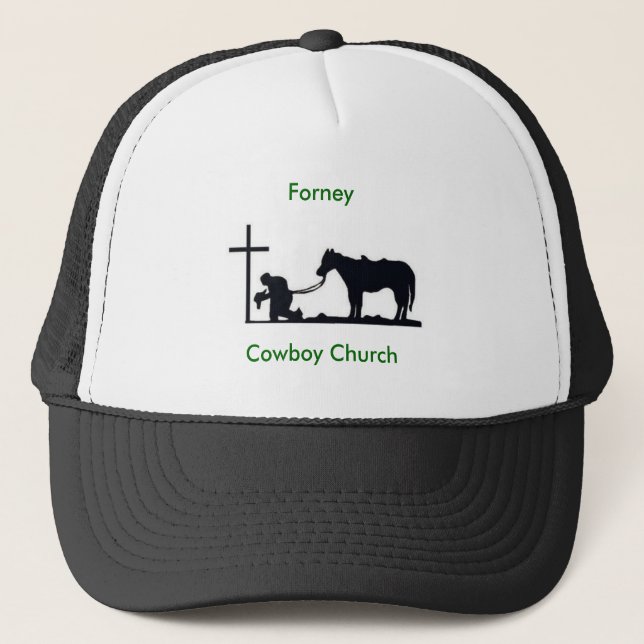 cowboy_and_cross, Forney, Cowboy-Kirche Truckerkappe (Vorderseite)