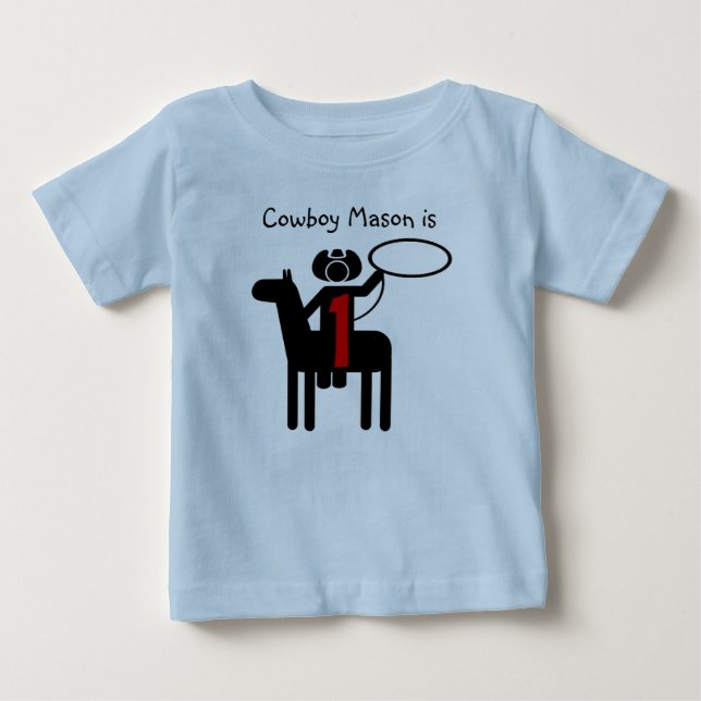 Cowboy Anpassbarer Geburtstags-T - Shirt (Vorderseite)