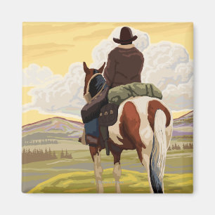 Cowboy (Ansicht von der Rückseite) Utah Magnet