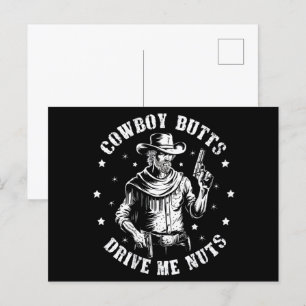Cowboy-Ärsche machen mich verrückt Cowboys Schwul  Postkarte