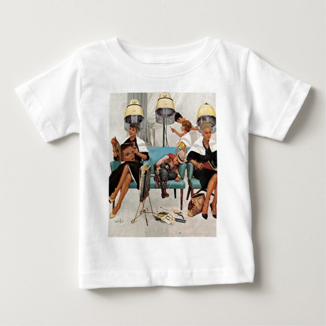 Cowboy Asleep in Beauty Salon Baby T-shirt (Vorderseite)