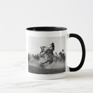 Cowboy auf einem ausschlagenden Bronco Tasse