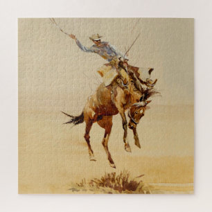 Cowboy auf einem Buckpferd #2 von Edward Borein