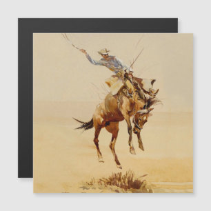 Cowboy auf einem Buckpferd #2 von Edward Borein Magneteinladung