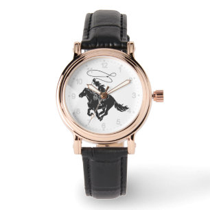 Cowboy auf einem Pferd mit Brille Armbanduhr