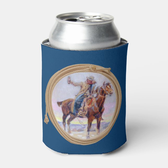Cowboy auf Pferd Toast machen Dosenkühler (Kanne Vorderseite)