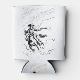 Cowboy auf Pferdeillustrierung Dosenkühler