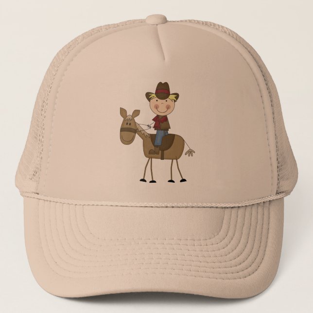 Cowboy auf Pferdet-shirts und -geschenken Truckerkappe (Vorderseite)