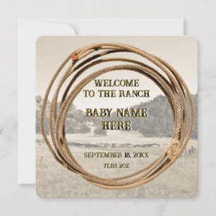 Cowboy Baby Birth Ankündigung