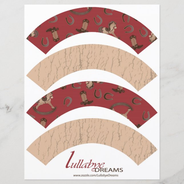 Cowboy Baby Cupcake Wrapper (Vorderseite)